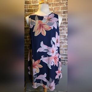 JH Collectibles Navy Floral Midi Dress